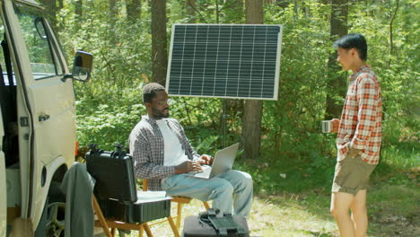 modern couple spending time outdoors