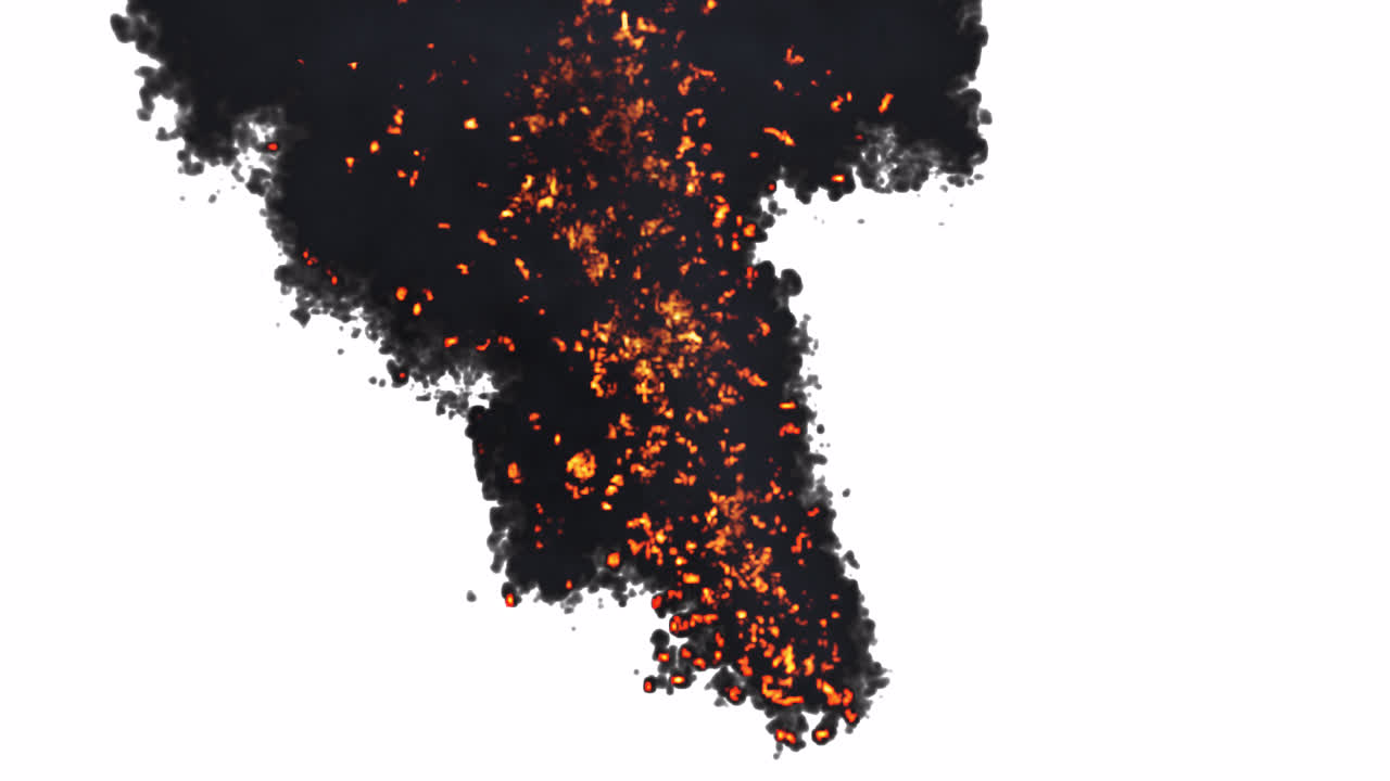 Exploding particles on transparent background