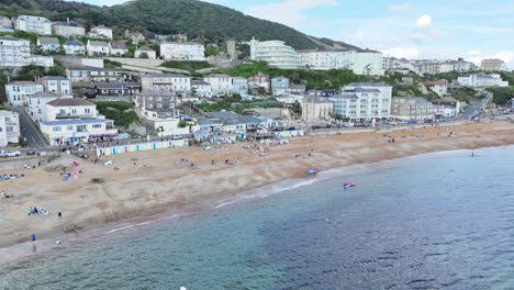 Strand-Ventnor-Isle-Of-Wight-Großbritannien-Drohne,-Luftaufnahme