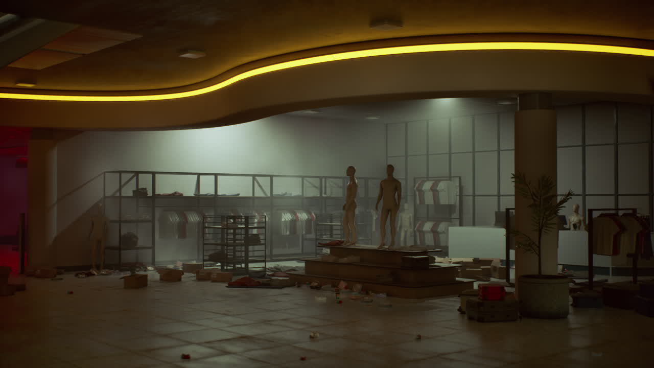 비어 있고 버려진 창고