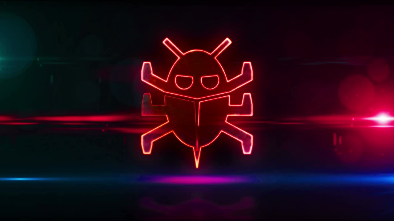 바이러스 기호 추상 루프 가능한 애니메이션