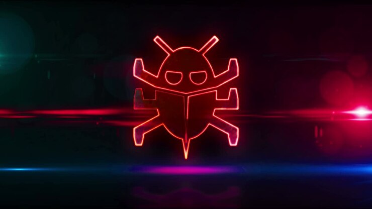 Virus symbol abstract loopable animation