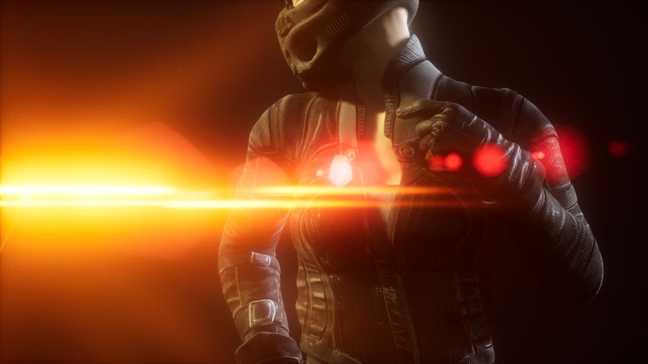 mujer joven cyberpunk, estilo futurista