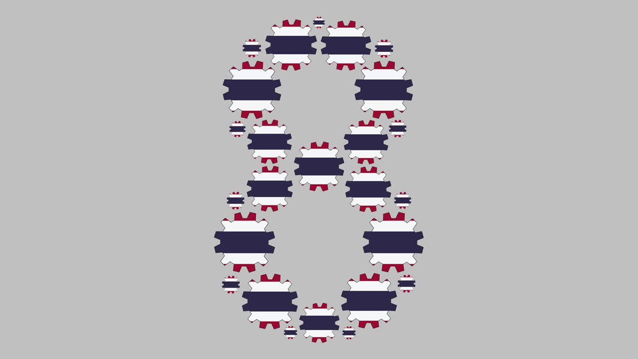 número ocho tailandés