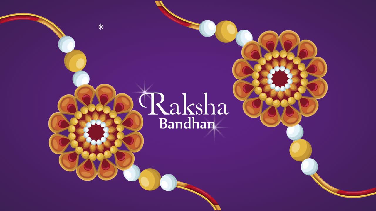 celebración de raksha bandhan letras con pulseras alrededor