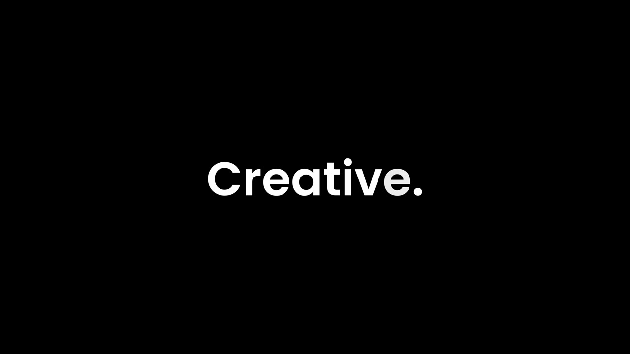 Creative Text on Black Background