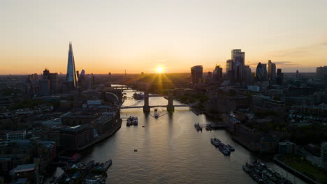 london skyline at sunset