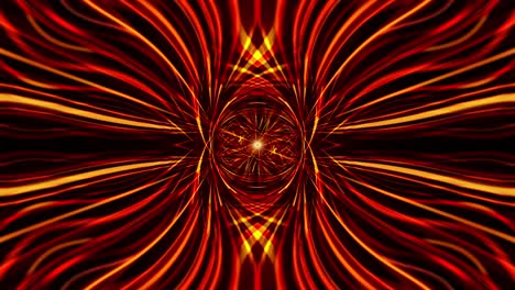 abstract hypnotic fancy orange red light kaleidoscope magic loop as science fiction pattern. 4k background for advertising,  youtube channel, dj vj titles, credits, intro, outro, business or social.