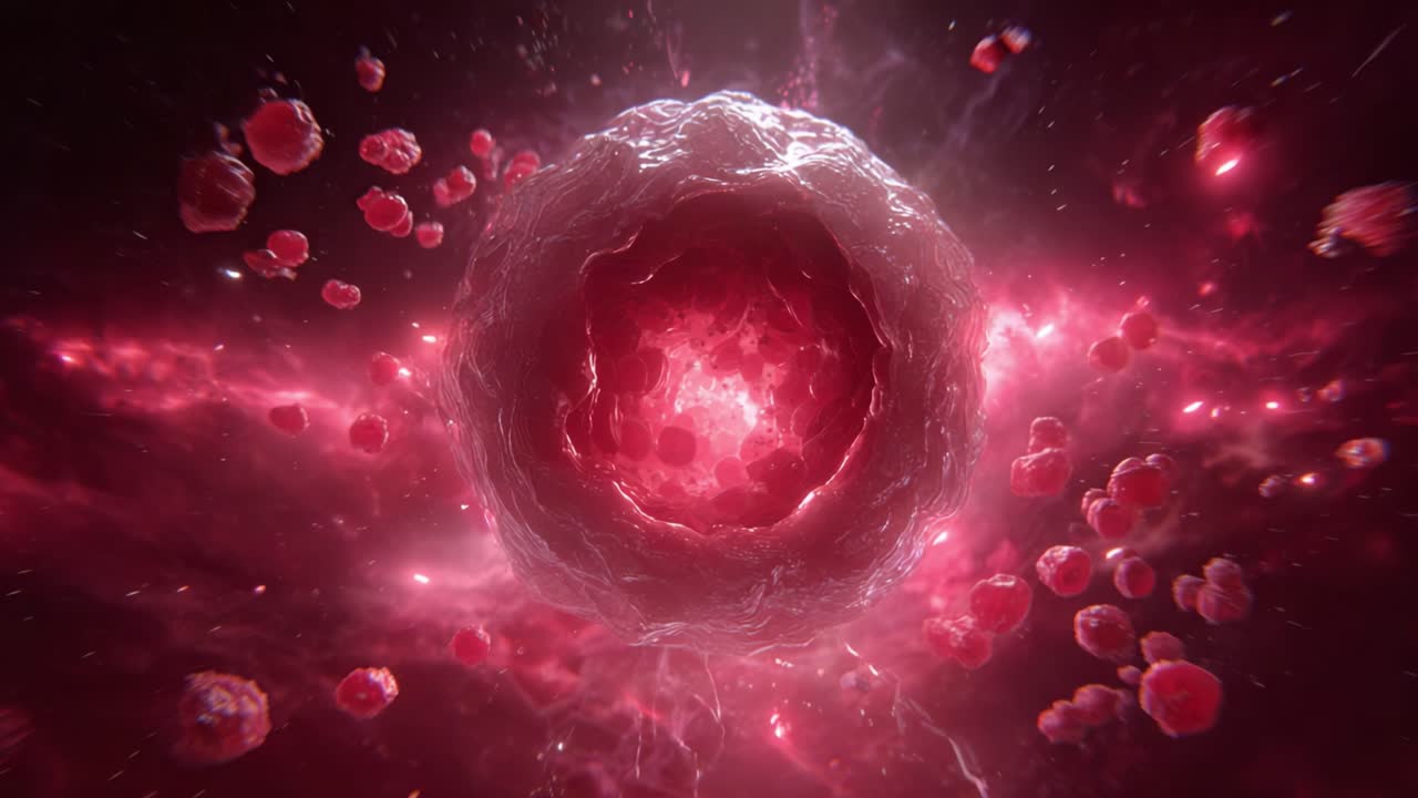 A Stunning Visual Journey Through Cellular Structures: Exploring the Intricate World of Cells and Their Dynamic Interactions in a Mesmerizing Cosmic Environment