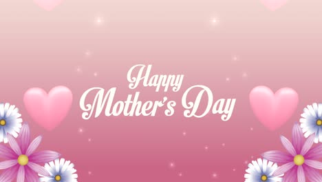 happy mothers day lettering animation
