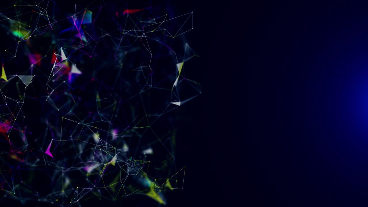 Abstract plexus blue geometrical shapes connection web concept digital technology network background