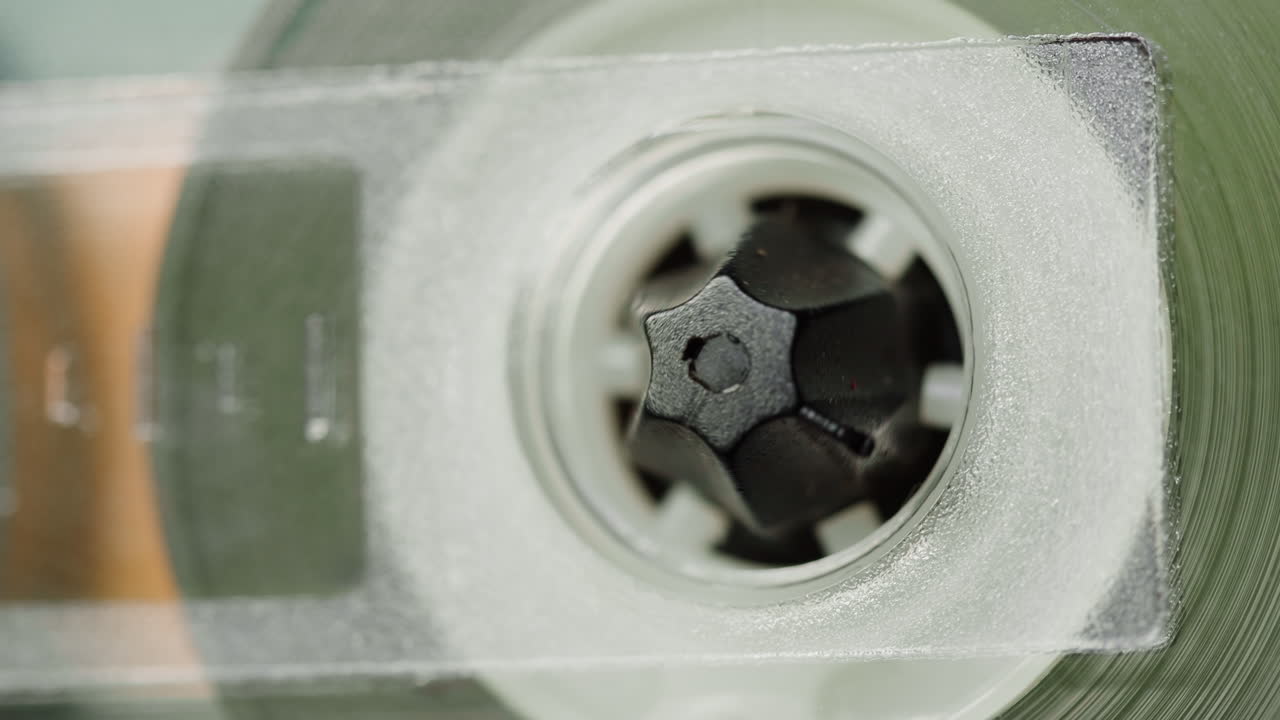 카세트 테이프의 클로즈업