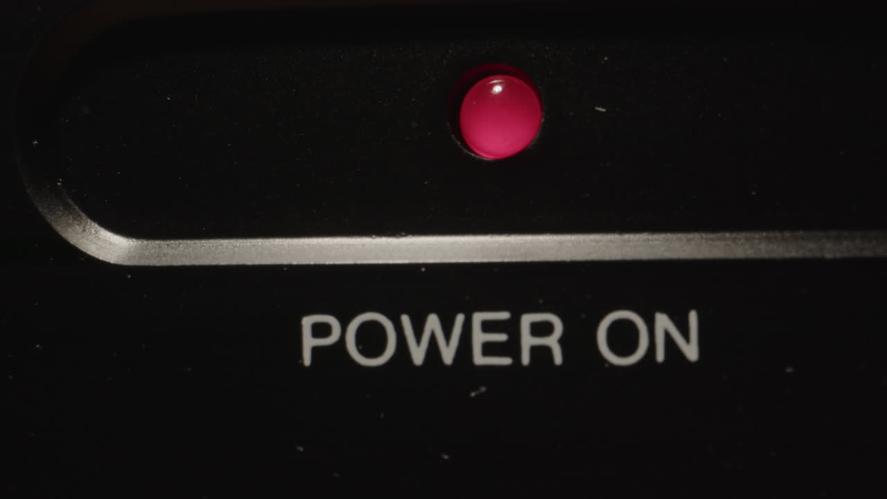 Power Button with Illuminated Red Light