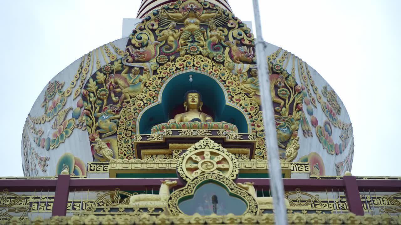 Different parts of a Buddhist temple or monetary. A Salugara Monastery which is located in New Jalpaiguri
