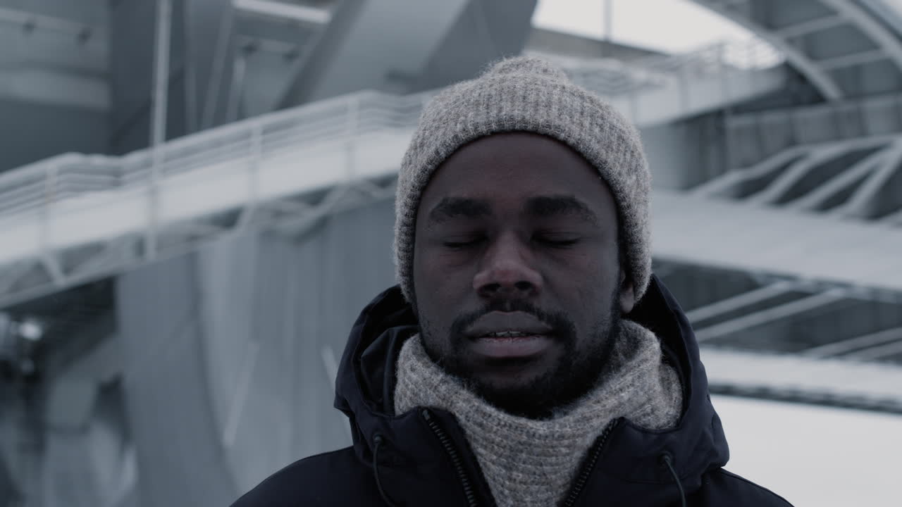 Sad person at the street