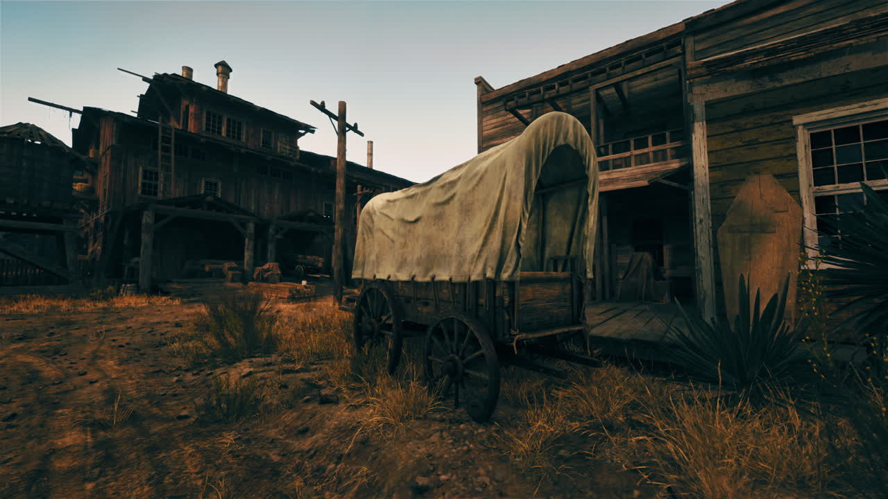 옛날 서부 마을