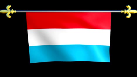 large looping animated flag of luxembourg