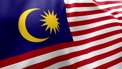 realistic waving flag of malaysia, "jalur gemilang", stripes, blue canton, crescent, star. southeast asian nation, kuala lumpur, patriotism, malaysia