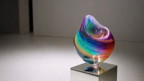 multicolored glass sculpture