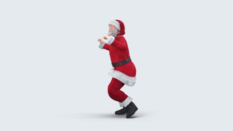 santa claus dances funny maraschino step, happy energetic dance