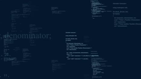 animación del procesamiento de datos informáticos sobre un fondo oscuro