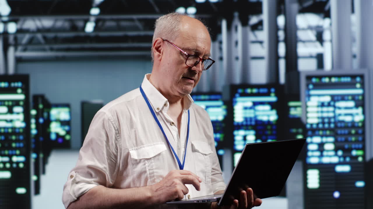 Executive doing regular server checking