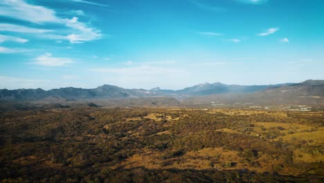 slow drone shot in 4k of the mexican wilderness and mountains