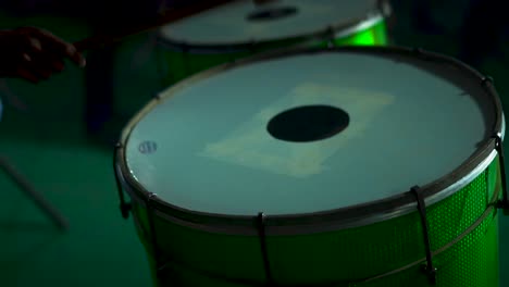 Operating-drums-in-navratrotsav-ccloseup-view