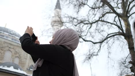 taking video on mosque