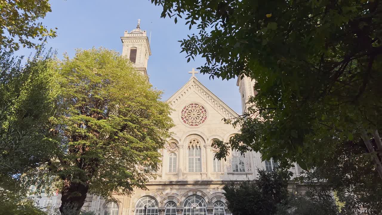 prayer, candle, cross in historical church