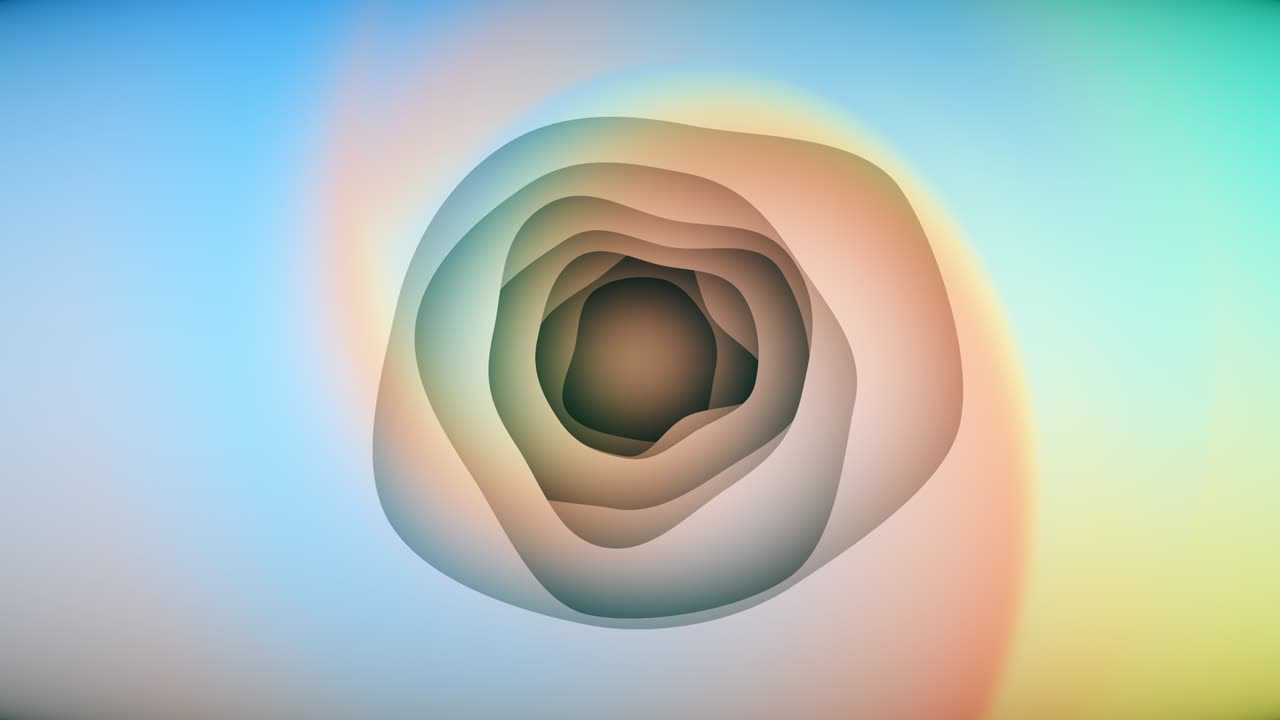 라이브 벽지 인트로, 추상적인 다채로운 애니메이션, 그라디언트 가득한 파동적인 층