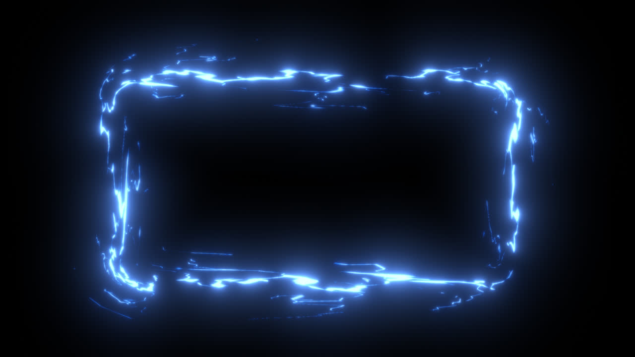Abstract Glowing Blue Frame