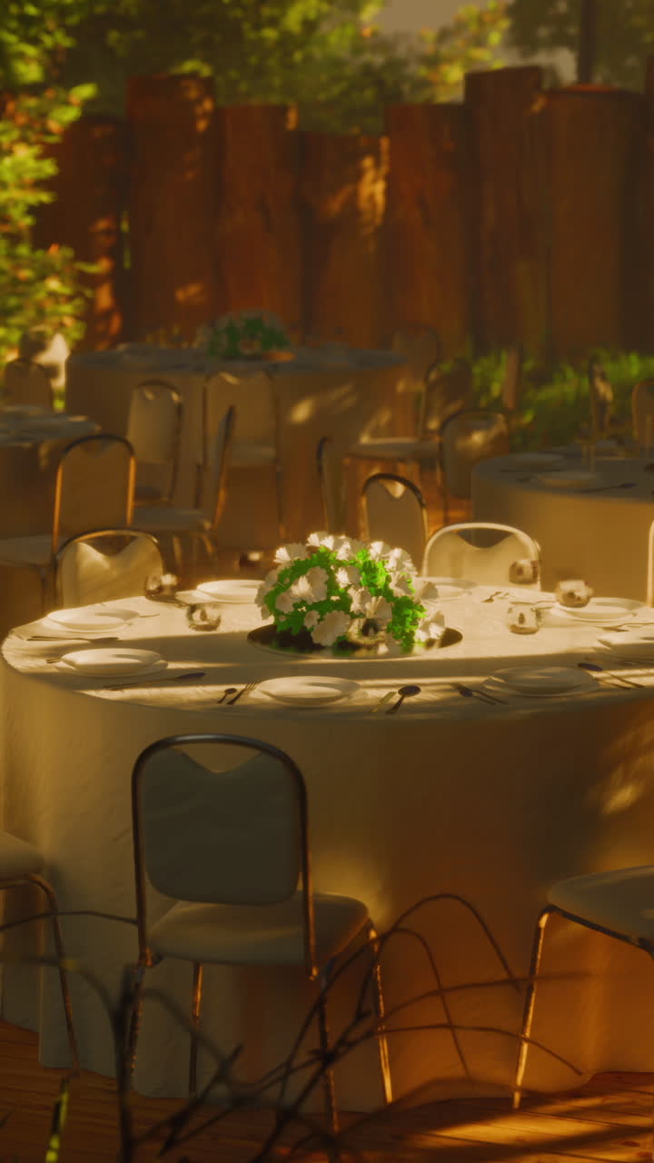 만적 인 야외 결혼식 리셉션