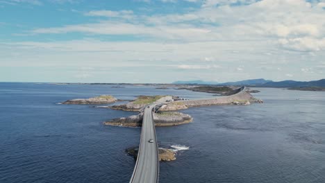 road in norway, atlantic ocean road with famous bridge