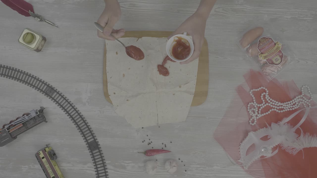 haciendo un envoltorio delicioso