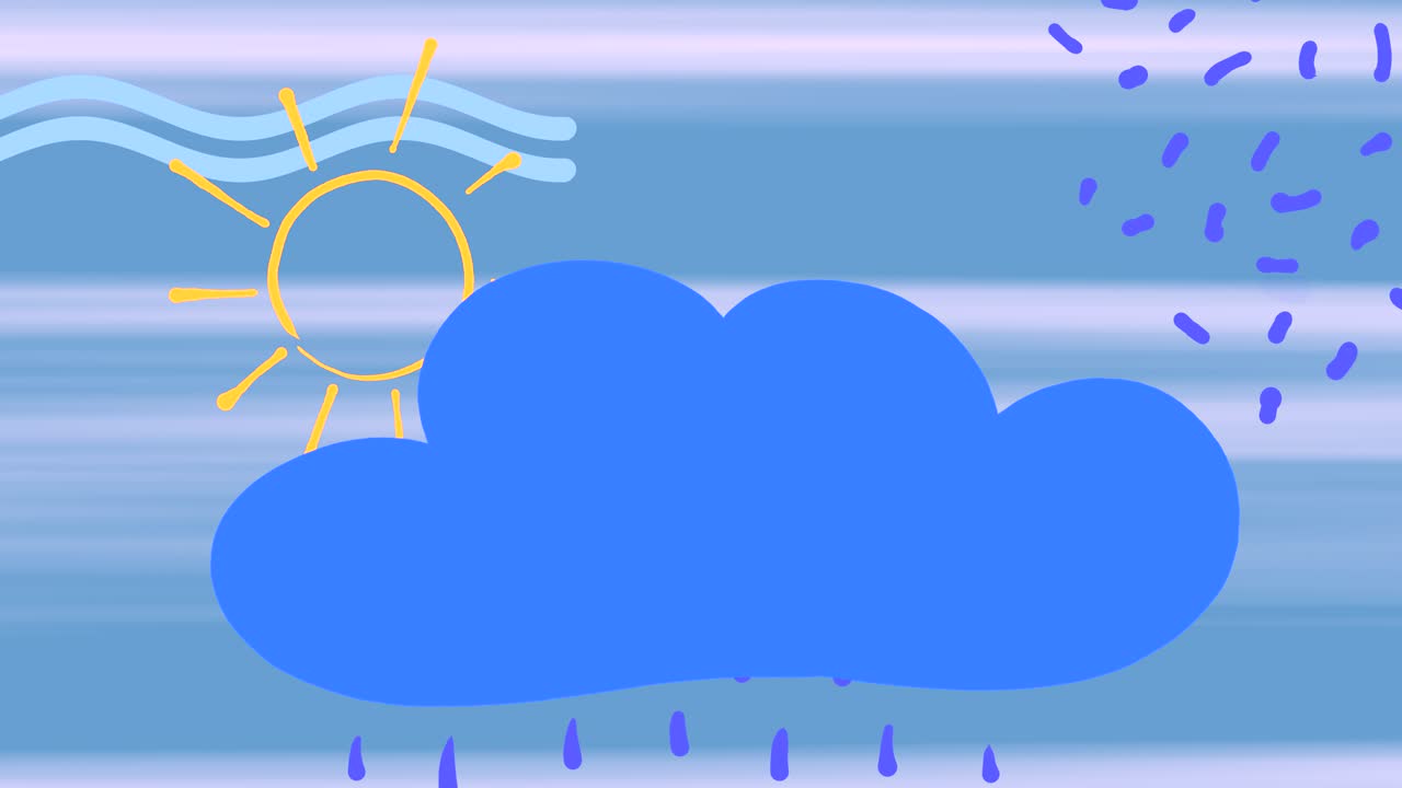 Looped animation of moving drawn picture