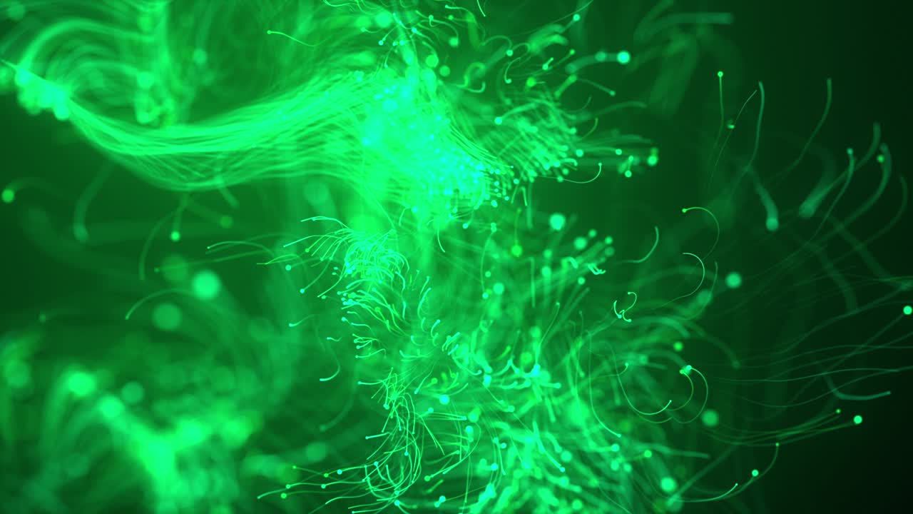4k Abstract Particle Wave Lines Dots Background - Colors, Road, - Beautiful Glitter Loop stock video