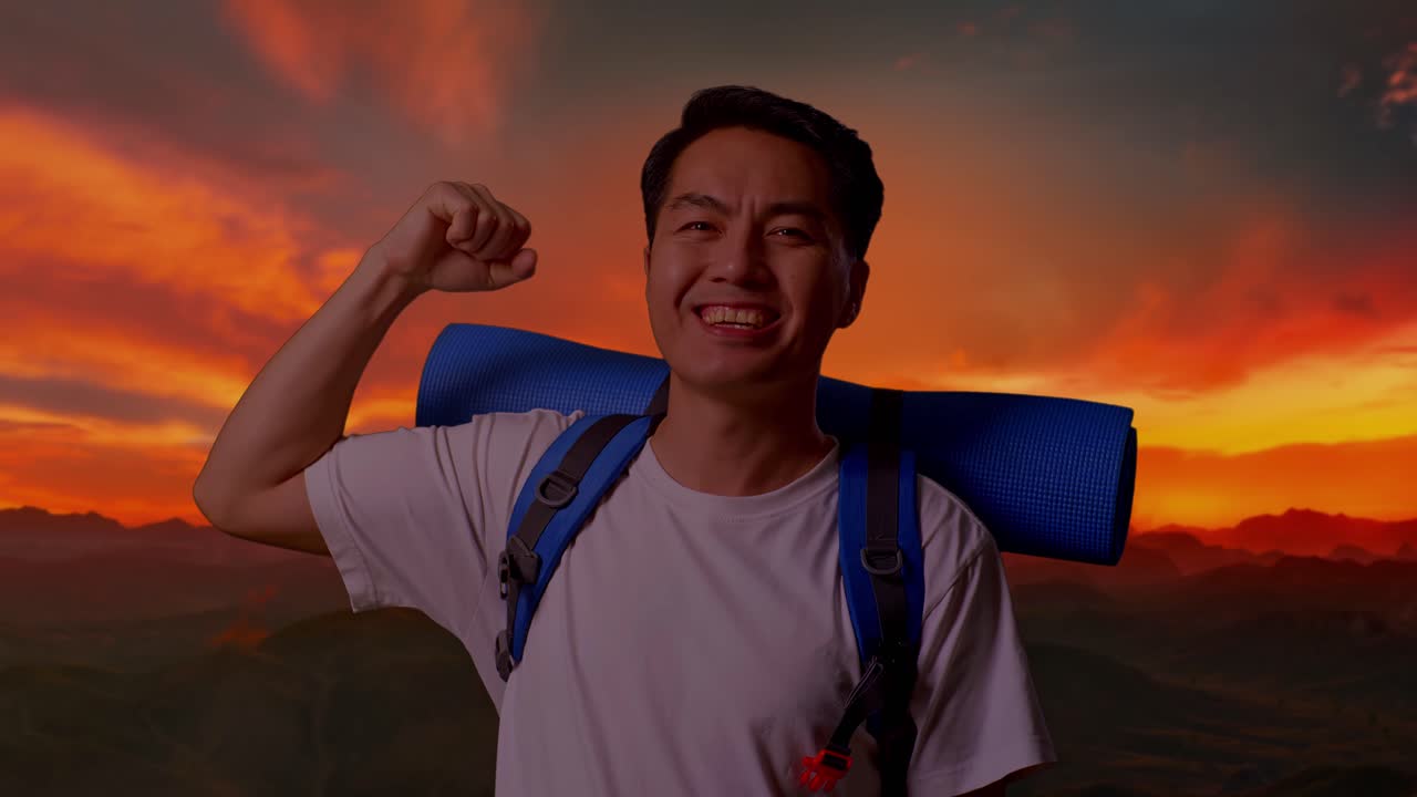 해가 뜨는 행복한 여행자