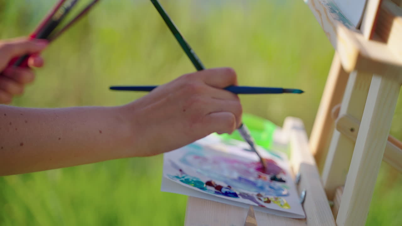 야외 페인팅 세션