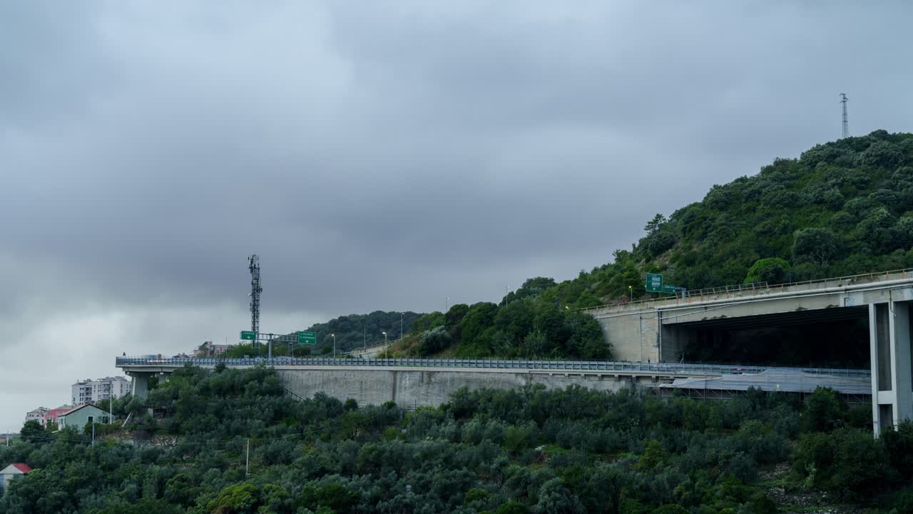 Highway Bridge and Tunnel Landscape