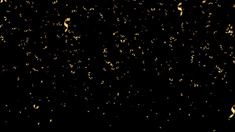 gold party confetti alpha channel loop effect