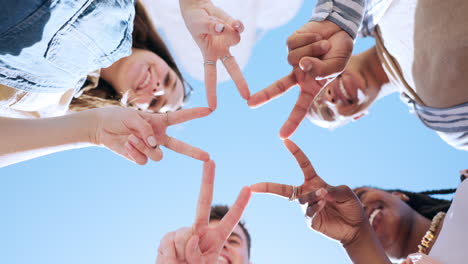 friends group, star fingers