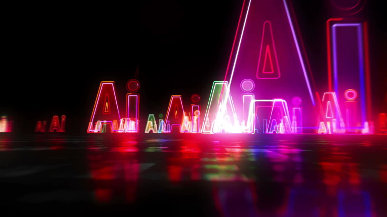 인공지능 (ai) - 추상적인 loopable 애니메이션