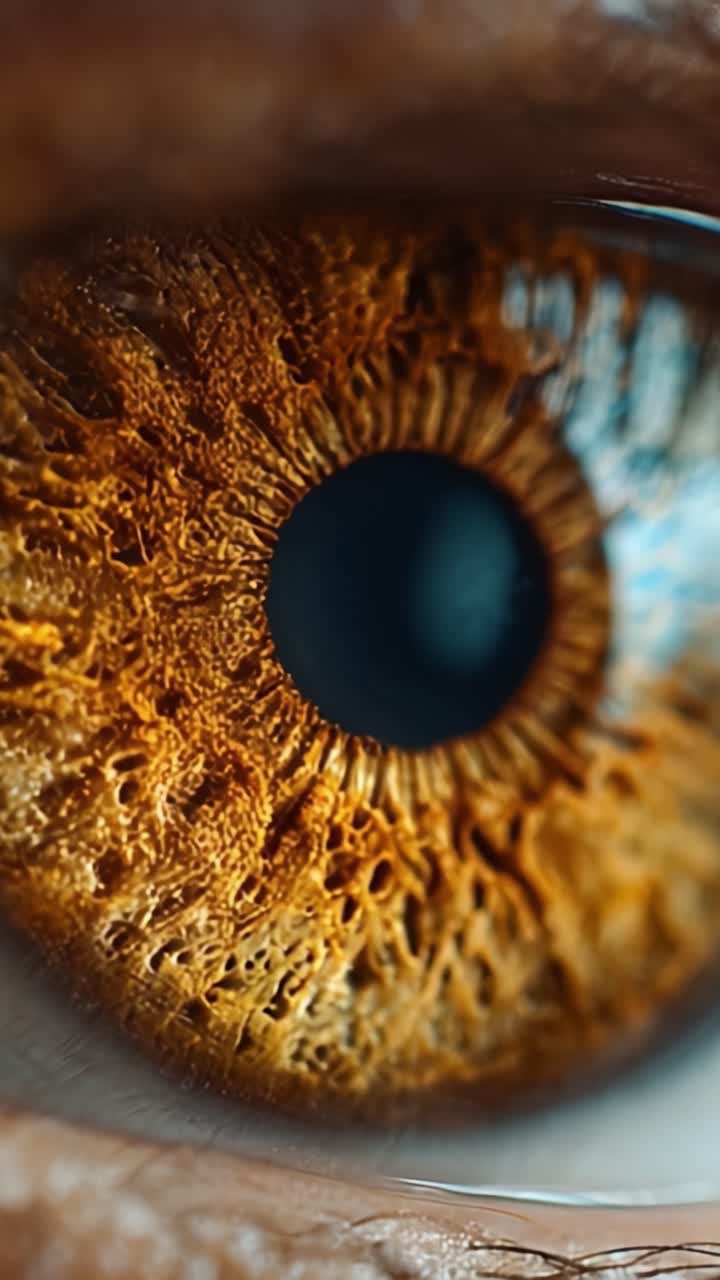 Incredible Extreme Close-Up of a Human Eye Showcasing the Stunning Complexity of Iris Patterns and Natural Colors in Rich, Detailed Textures