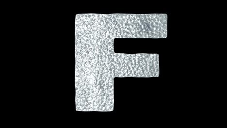 letter f - animated ice water letters concept