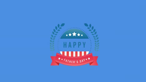 Animation-of-fathers-day-text-moving-over-blue-background