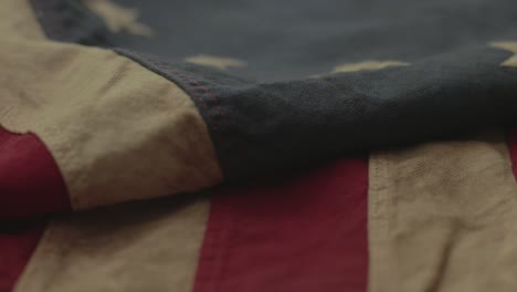 detail of american flag with 13 stars of the revolution