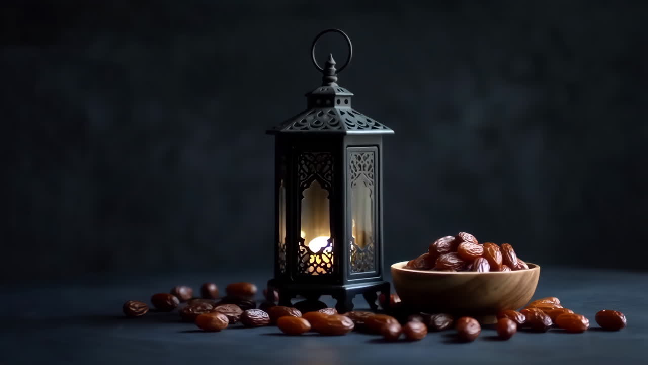 Ramadan lantern with dates