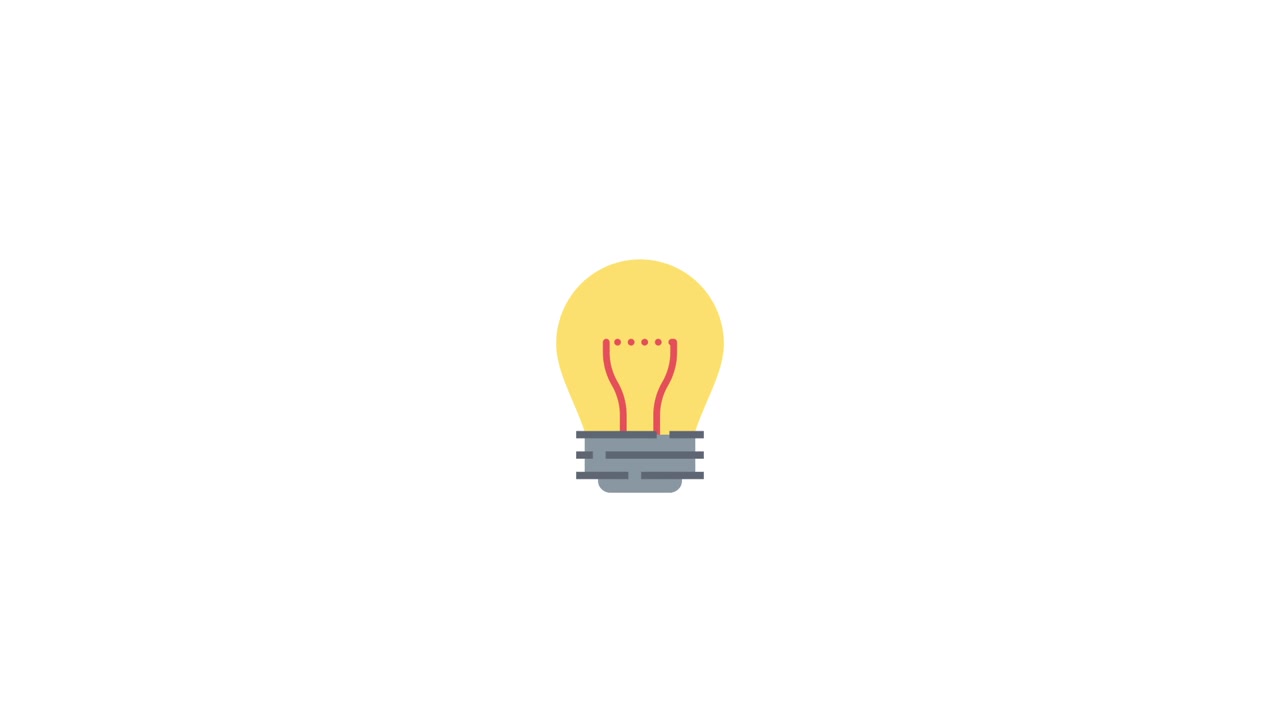 Animated Light Bulb Icon Blinking On and Off