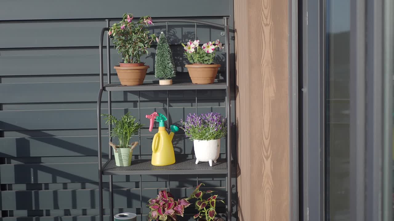 стильный декор сада на балконе